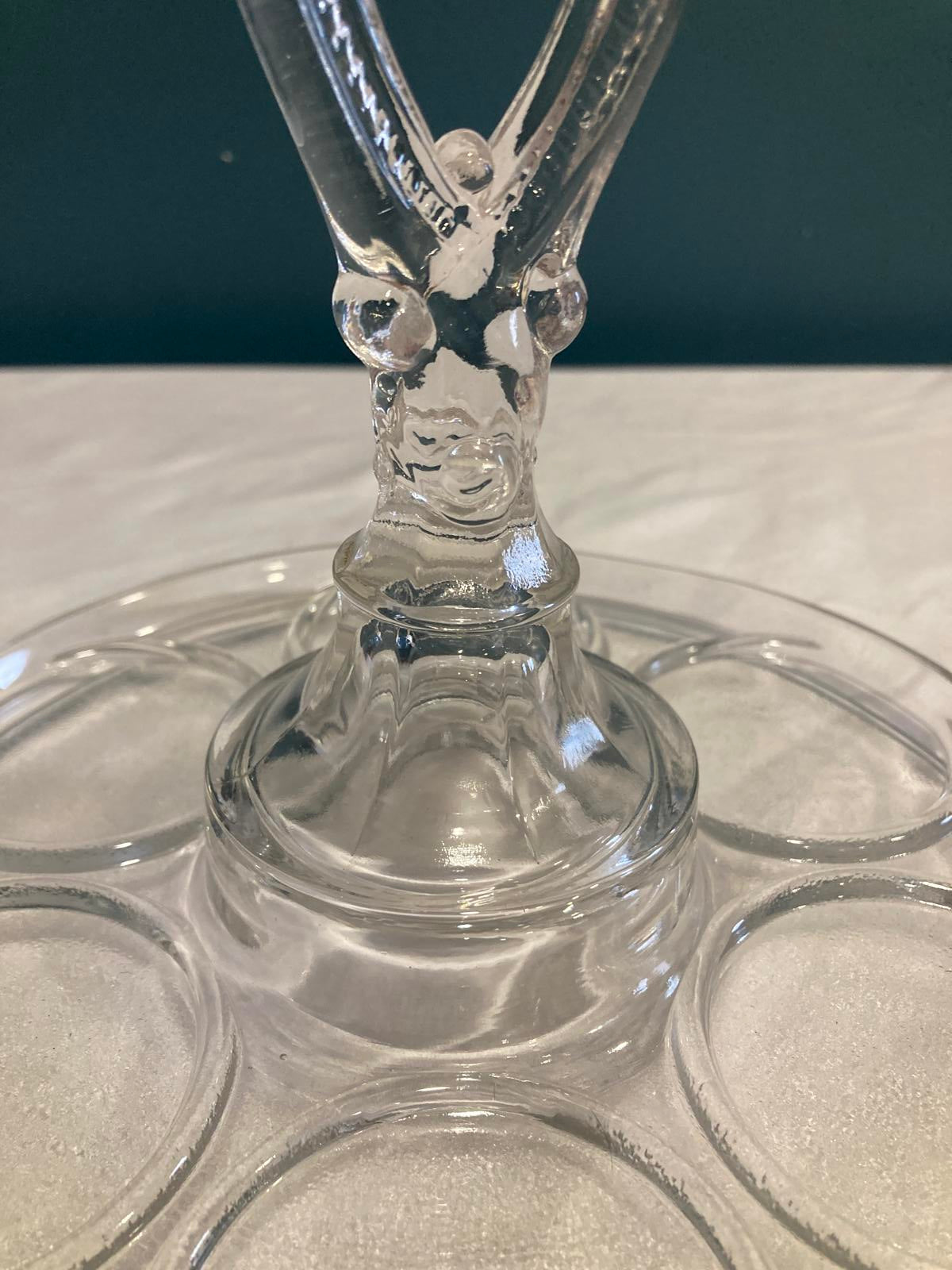 Vintage Glass Cup Holder Stand