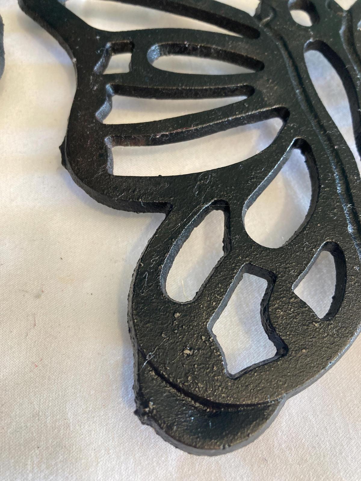 Vintage Cast Iron Butterfly Trivets