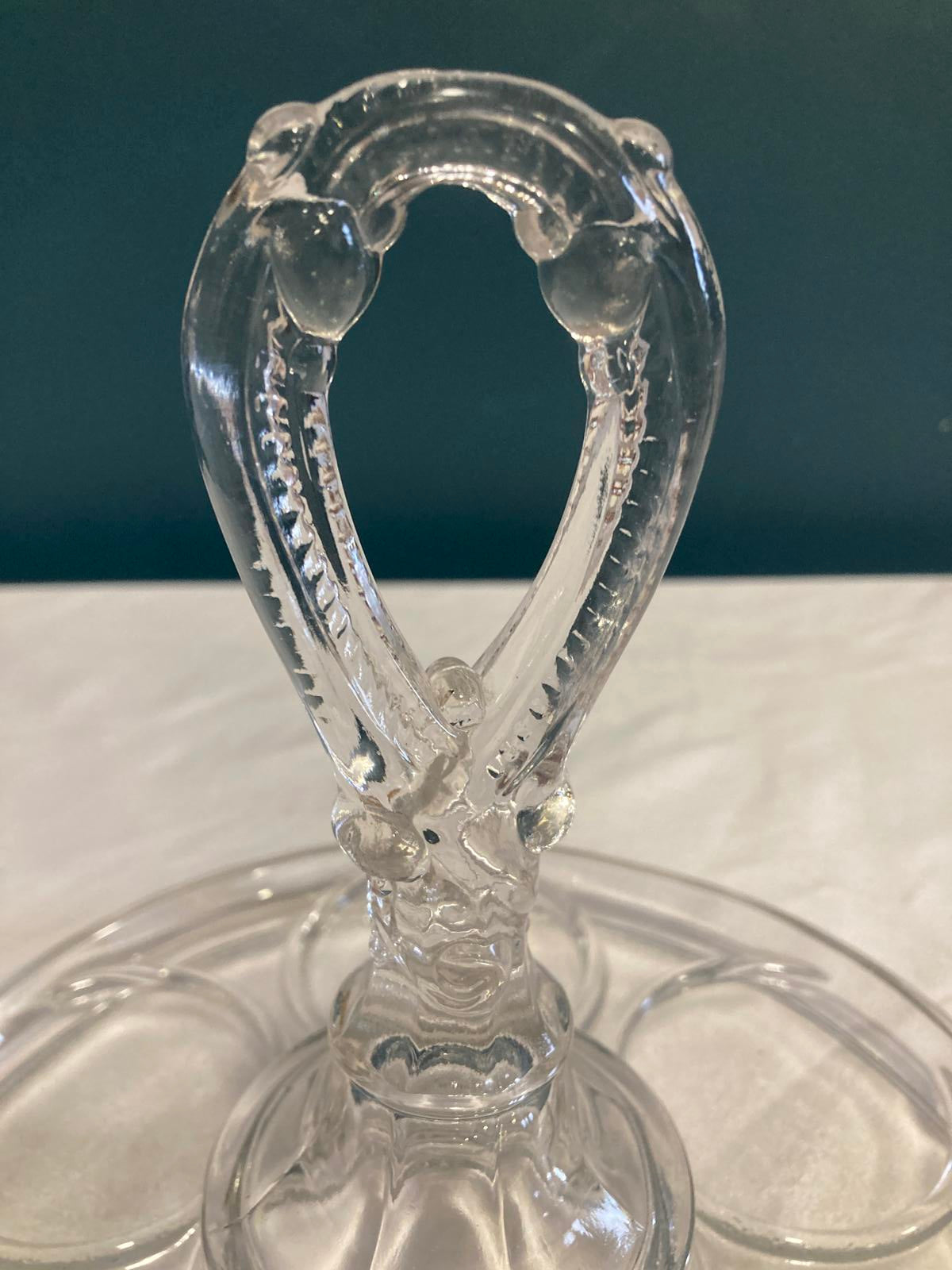 Vintage Glass Cup Holder Stand