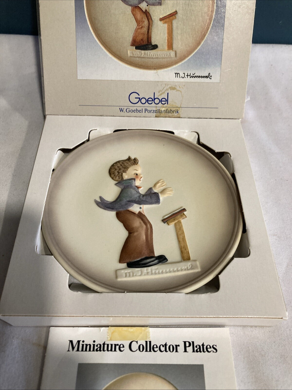 Hummel Goebel 4” Plate Band Leader 1987 Hand Painted #315 W/ Box Vintage Germany