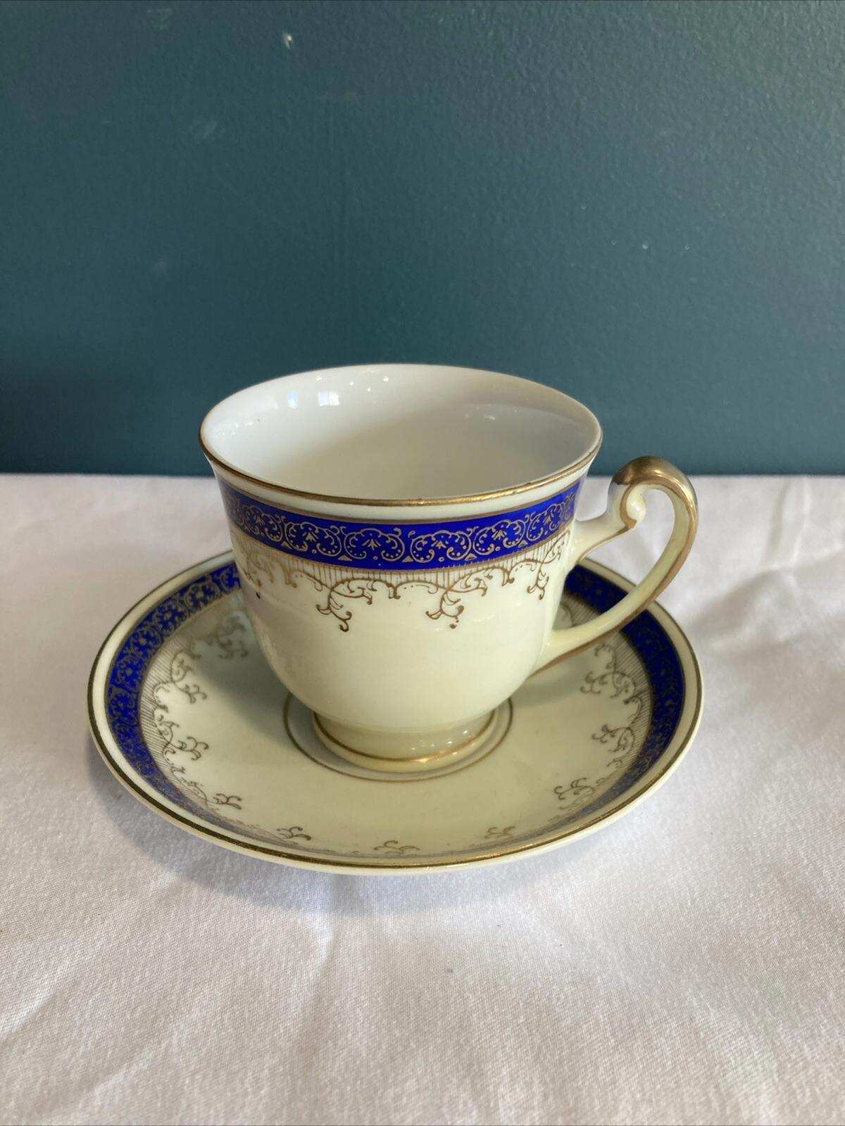 Regal China Demitasse Purple and Gold Tea Cup & Saucer