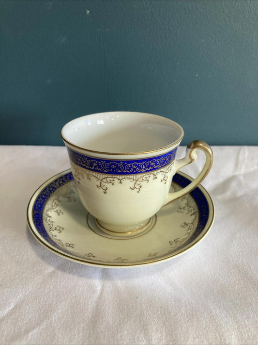 Regal China Demitasse Purple and Gold Tea Cup & Saucer