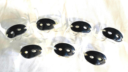 Vintage Shafford Masquerade Mask Napkin Rings (Set of 7) | Ceramic & Ribbon Detail | Vintage Finds