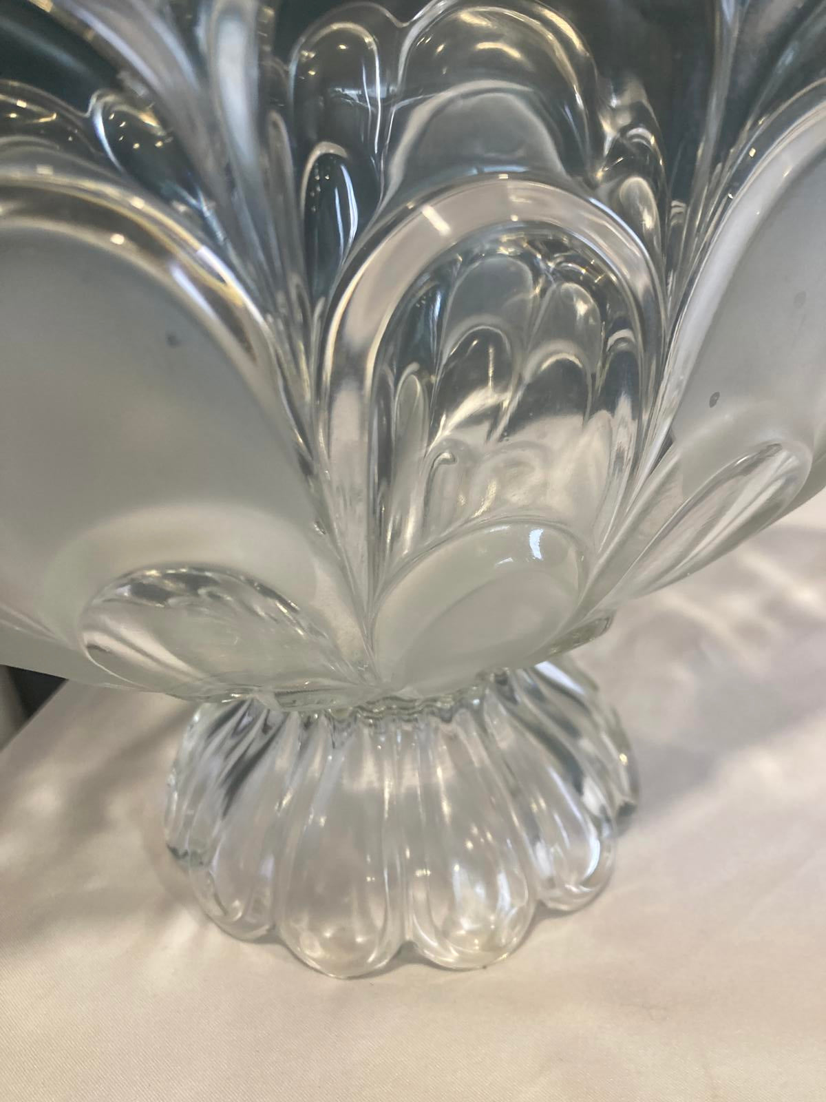 Vintage Bohemian Glass Petal Dish Set Made in Czech Republic