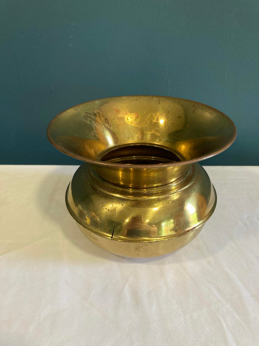 Vintage Solid Brass Spittoon by Norleans England