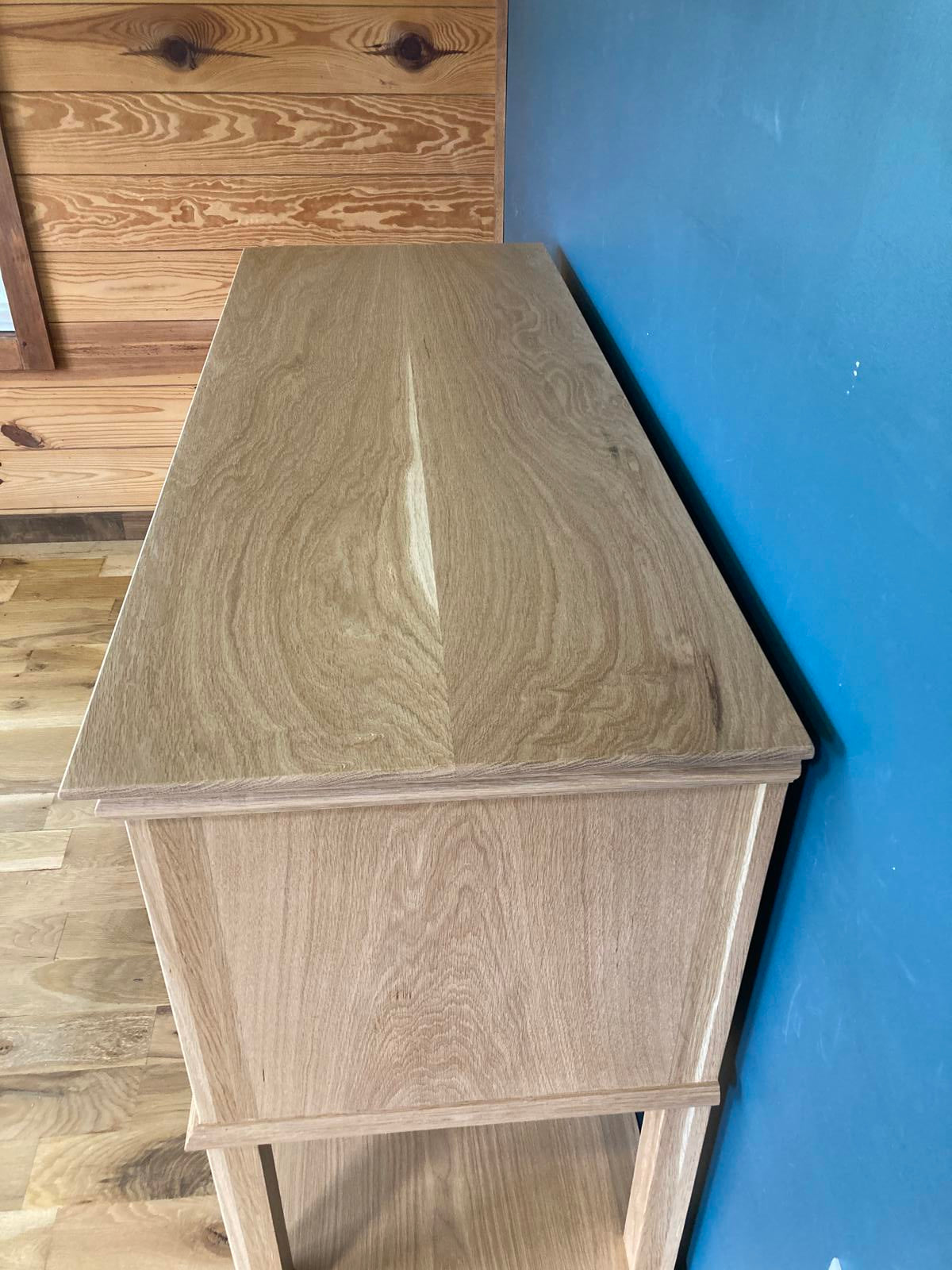 Handmade Solid Oak Console with Drawers – Entryway Table – Custom Wood Sideboard