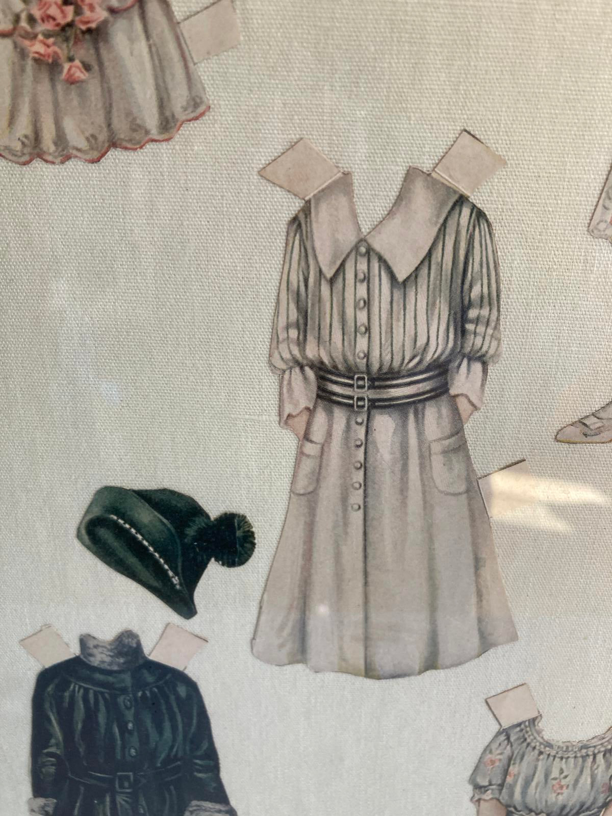 1984 Framed Paper Dolls Vintage Wall Art