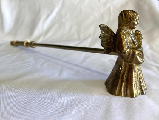 Vintage Brass Angel Candle Snuffer with Handle