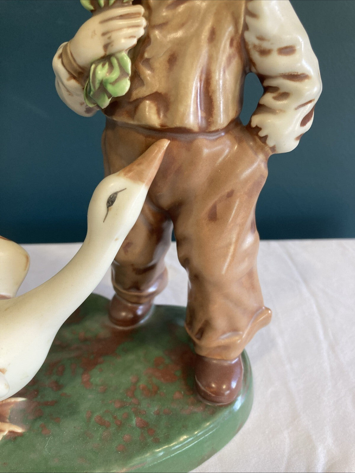Vintage Boy with Goose Holland Figurine Mold