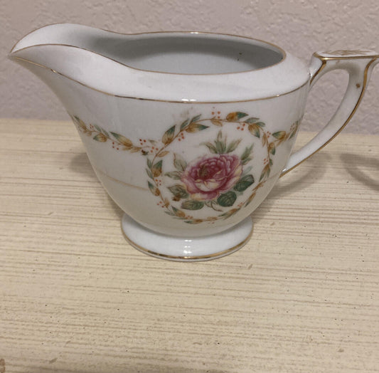 Mikado China Laurel Creamer and Sugar Bowl Set, Occupied Japan Porcelain, Rose Floral China, Vintage Tea Service, Vintage Finds