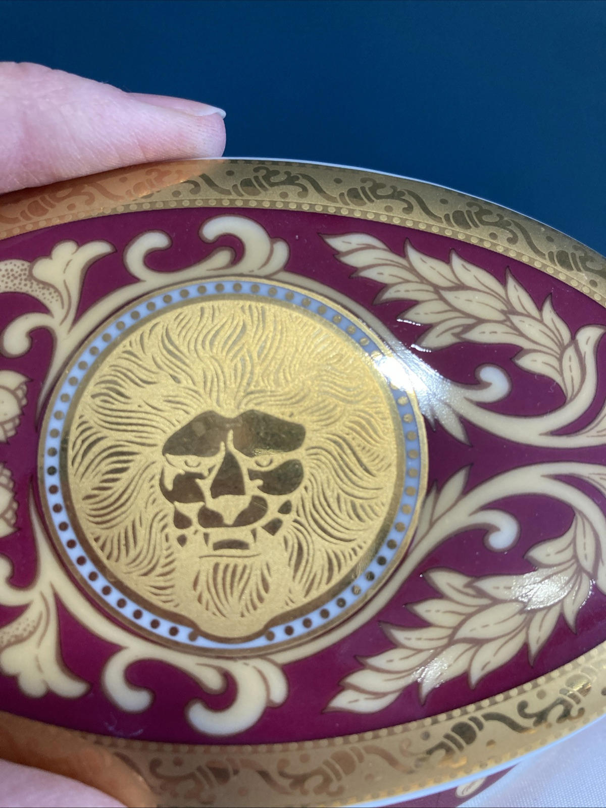 Vintage Pirken Hammer Red & Gold Porcelain Trinket Box – Czechoslovakia
