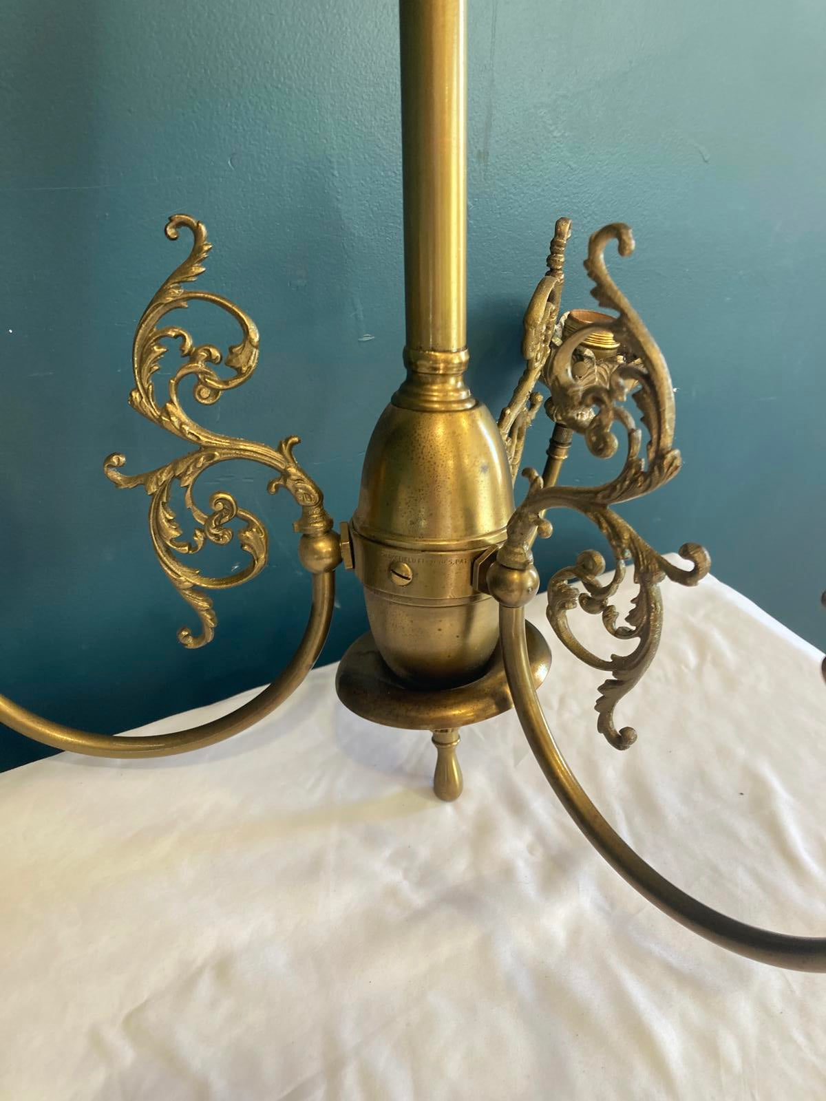 Antique Brass Wakefield Fixtures Chandelier – 3-Arm Ornate Hanging Light