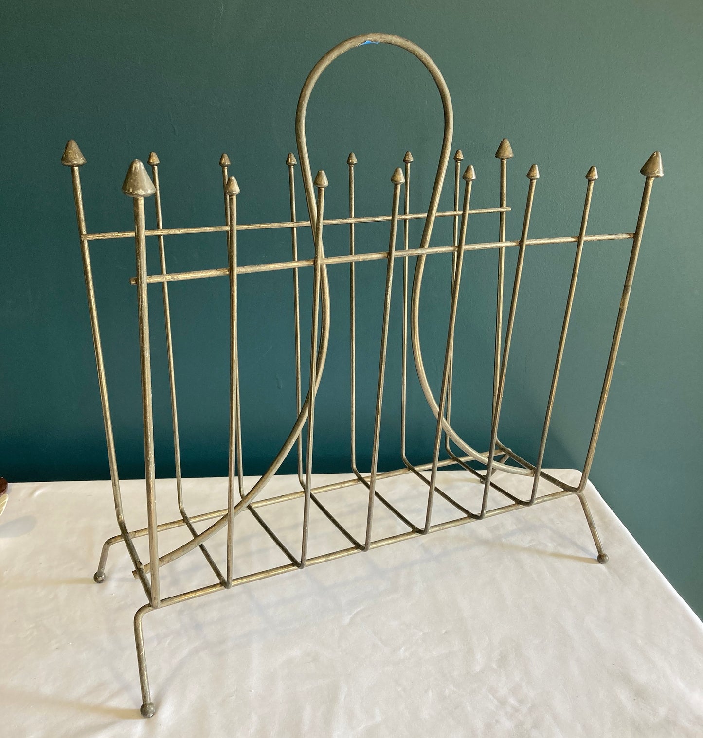 Vintage Metal Double Sided Magazine Rack