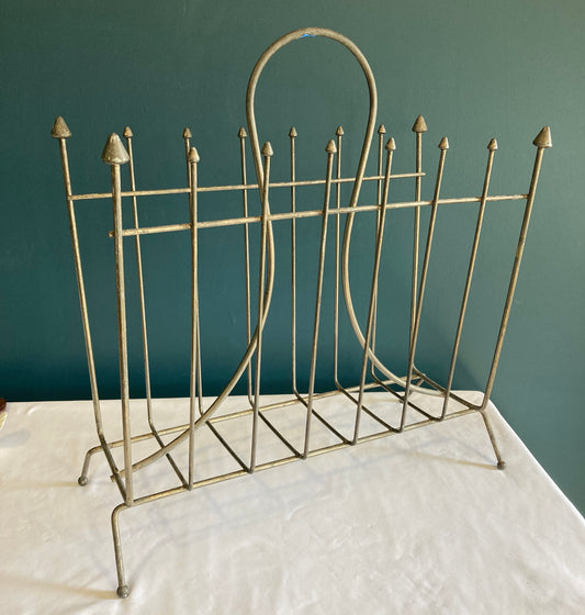 Vintage Metal Double Sided Magazine Rack
