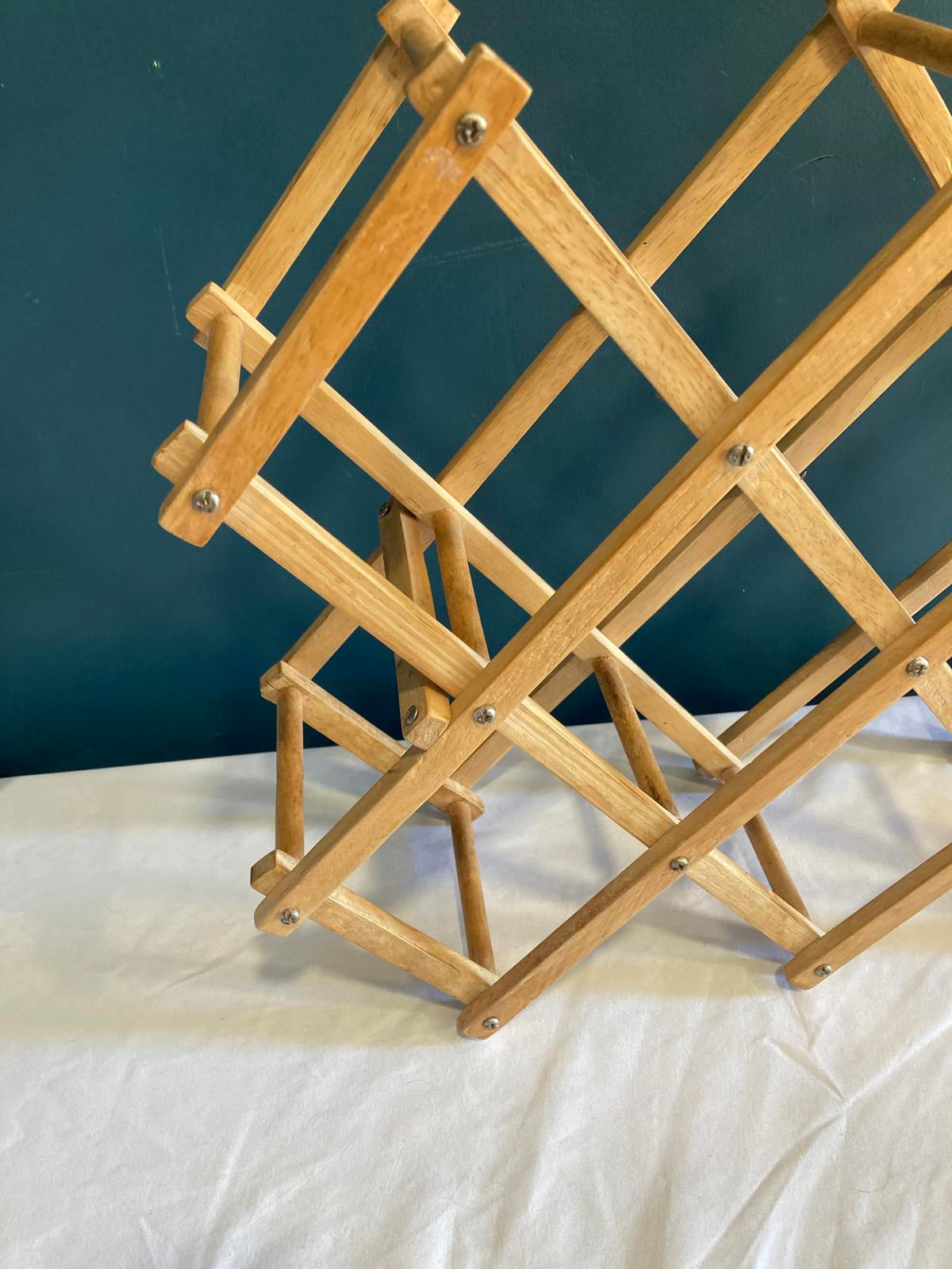 Vintage Expandable Wooden Wine Rack Holder
