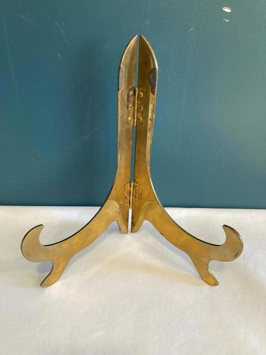 Vintage Solid Brass Folding Easel