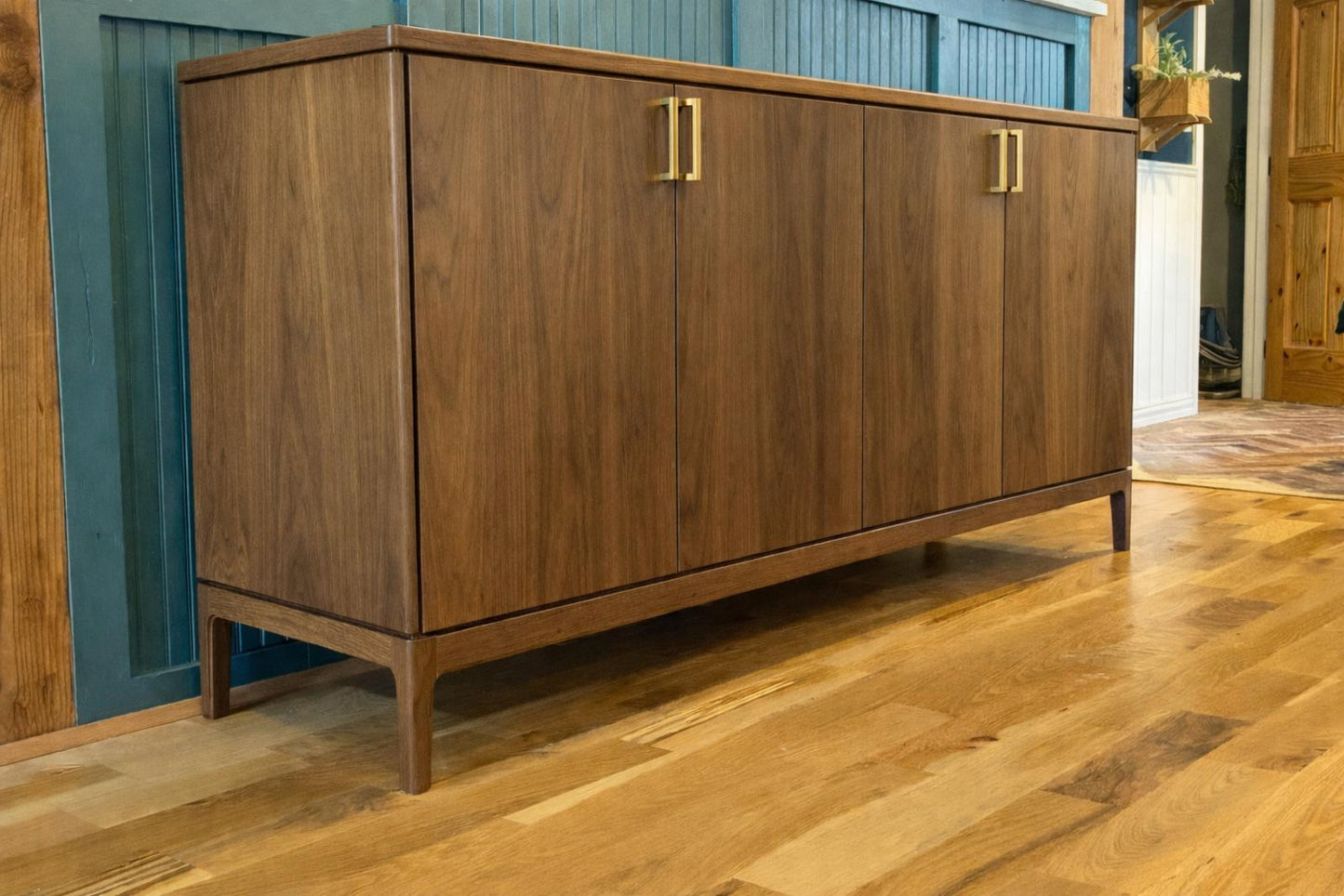 Handmade Solid Wood Sideboard – Solid Wood Modern Cabinet, Custom Hardwood Console, Made in USA