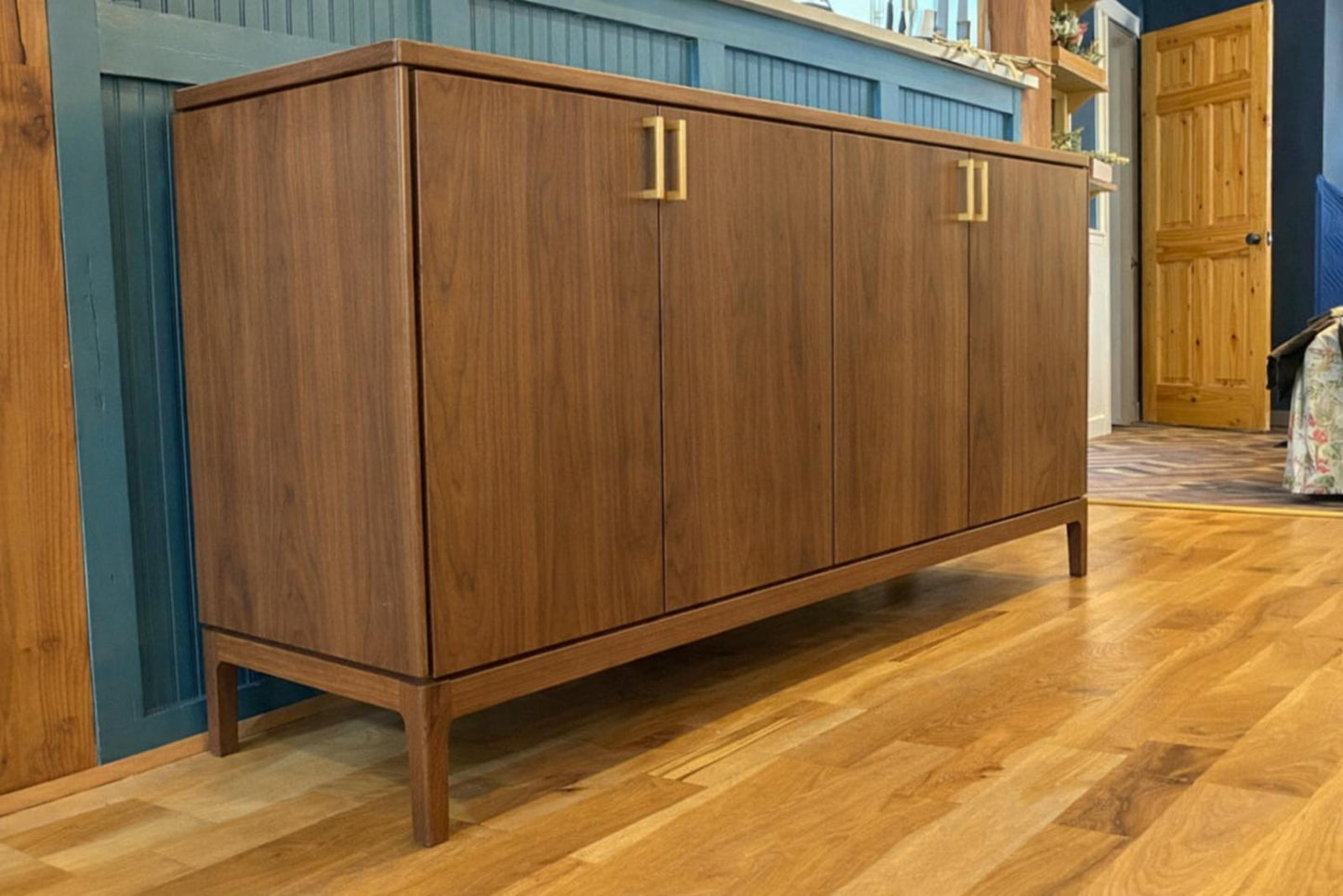 Handmade Solid Wood Sideboard – Solid Wood Modern Cabinet, Custom Hardwood Console, Made in USA