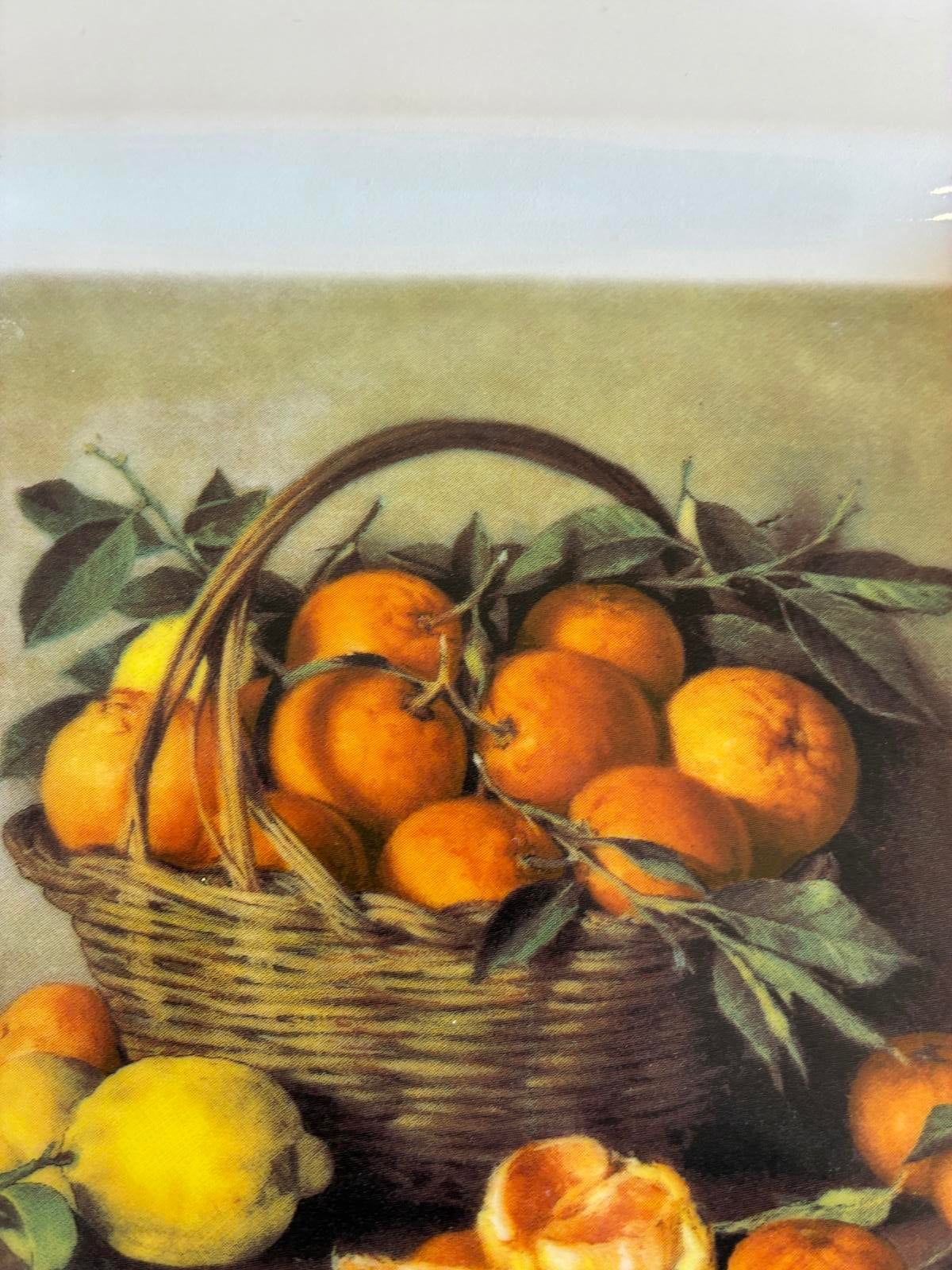 Vintage Brunelli Designs Italy Fruit Plates Square Plates, Set of 4