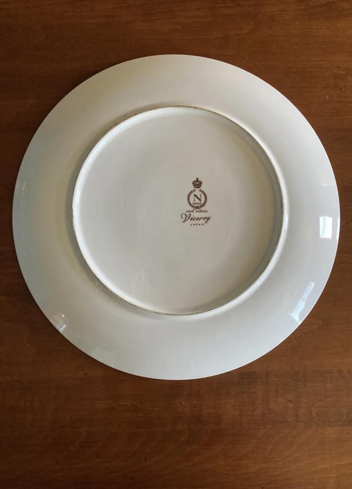 Vintage Nasco Viceroy Japan Serving Platter Hand Painted Fruit Pattern 11.5”
