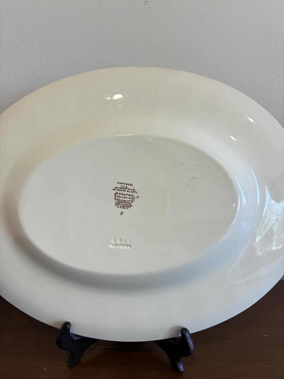 Wedgwood Embossed Floral Platter - Made in England - Cottage Chic Vintage Finds