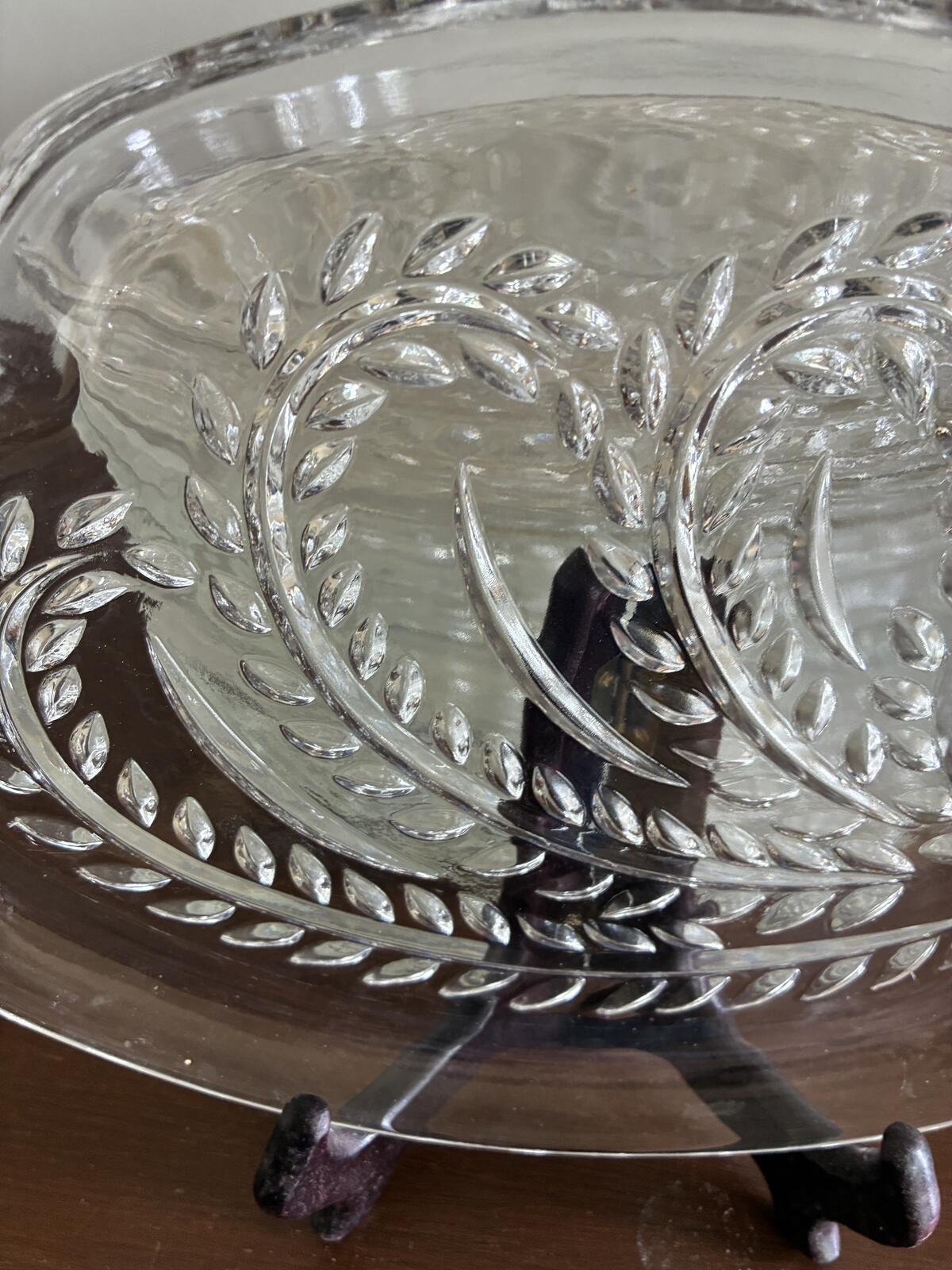 Vintage Federal Glass Homestead Set of 14 Plates-Clear Pressed Glass Rope Border