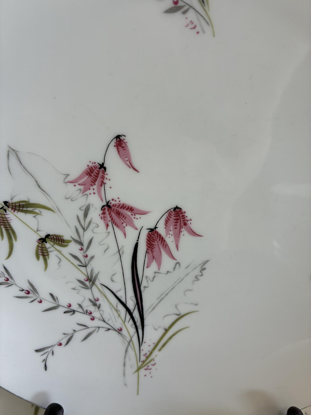 Vintage Royal Duchess Mountain Bell Dinner Plate Pink Floral Fine China Bavaria