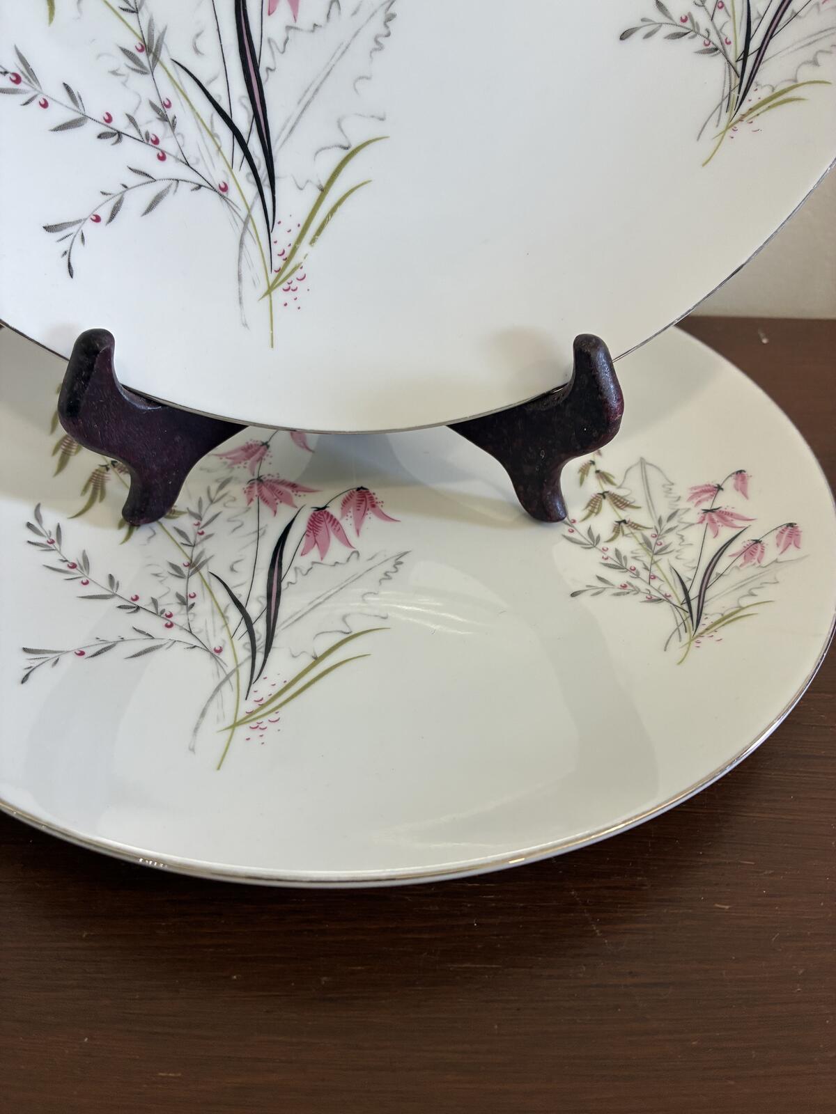 Vintage Royal Duchess Mountain Bell Dinner Plate Pink Floral Fine China Bavaria