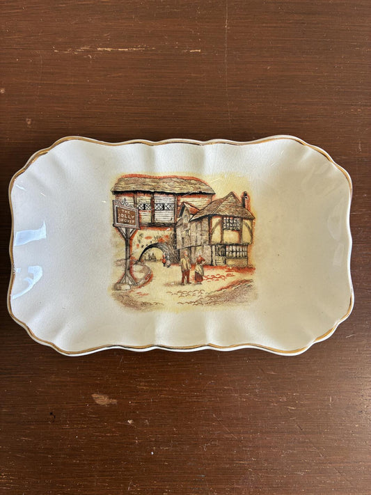 Vintage Sandland Ware Trinket Soap Dish | The Jolly Drover | English Pub Scene