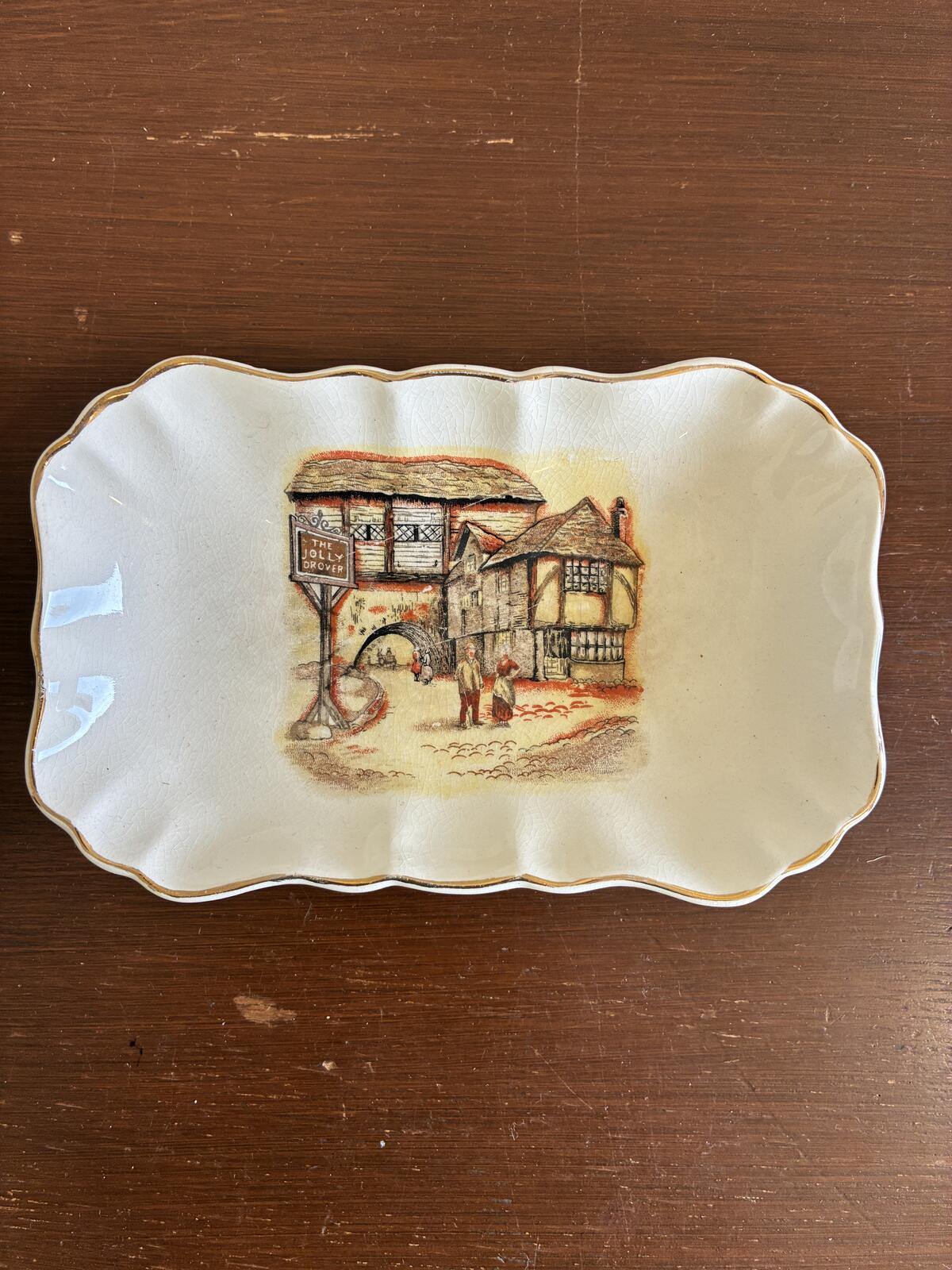 Vintage Sandland Ware Trinket Soap Dish | The Jolly Drover | English Pub Scene
