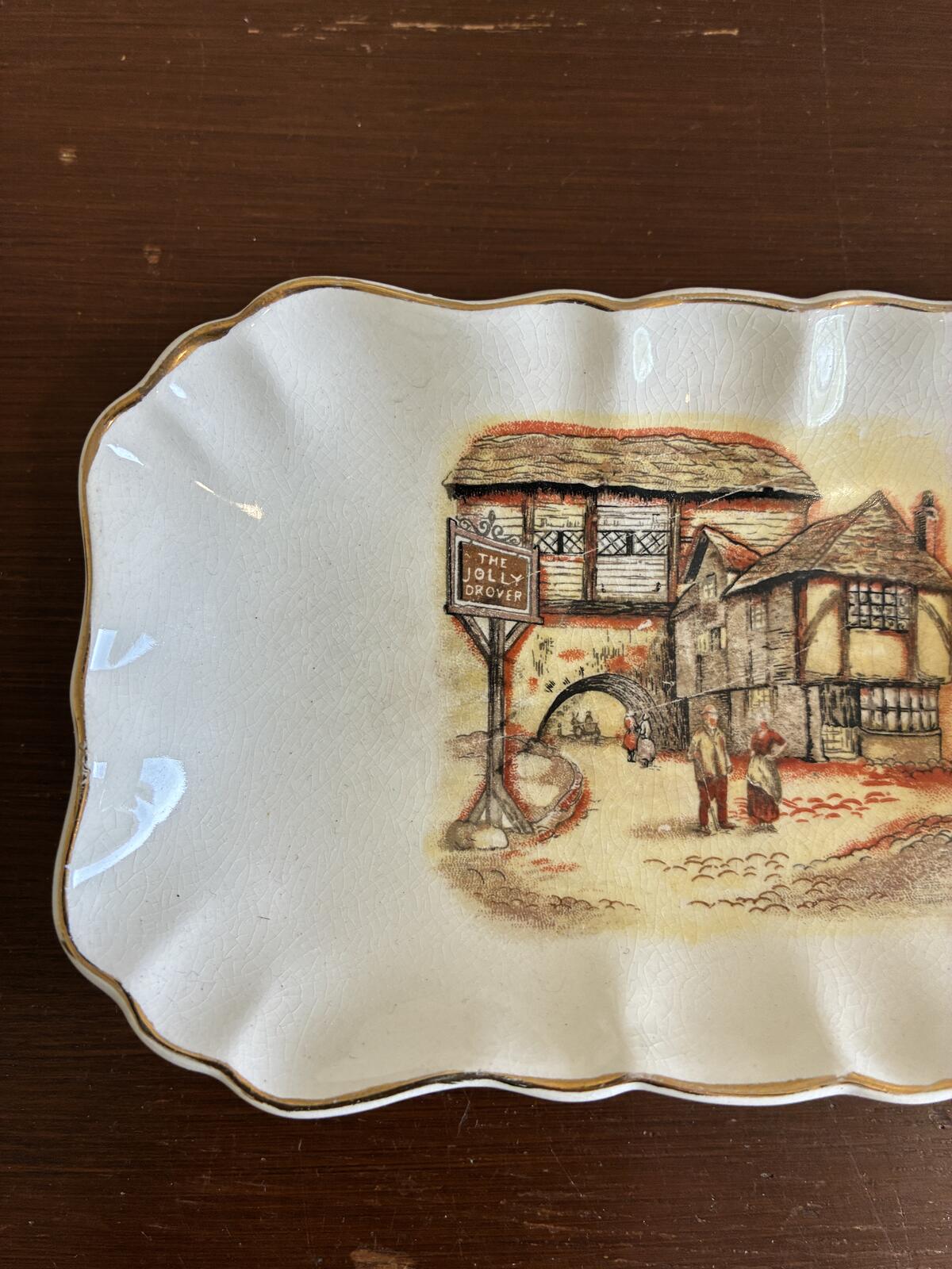 Vintage Sandland Ware Trinket Soap Dish | The Jolly Drover | English Pub Scene