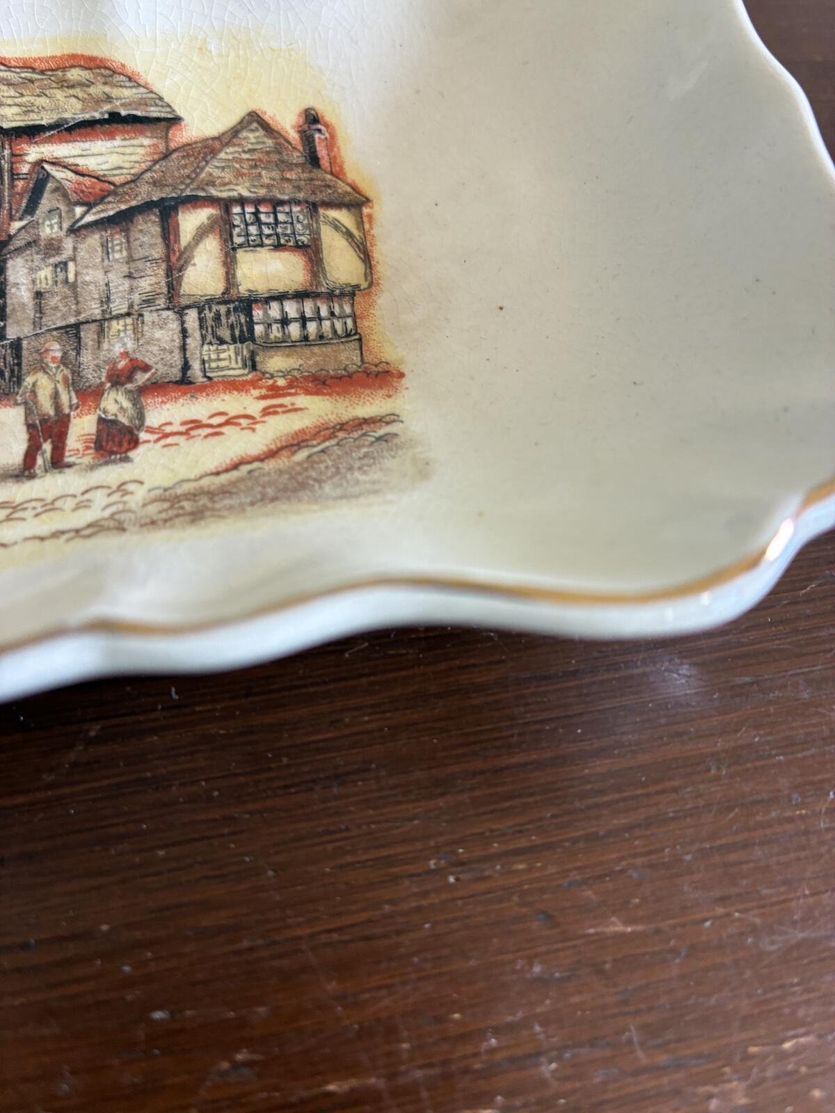 Vintage Sandland Ware Trinket Soap Dish | The Jolly Drover | English Pub Scene