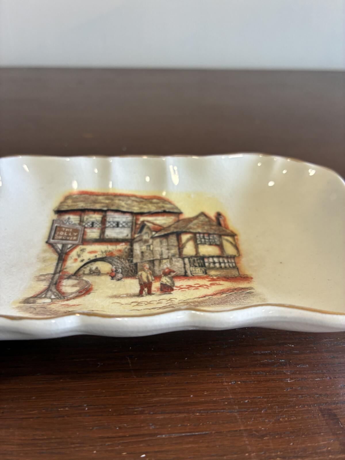Vintage Sandland Ware Trinket Soap Dish | The Jolly Drover | English Pub Scene
