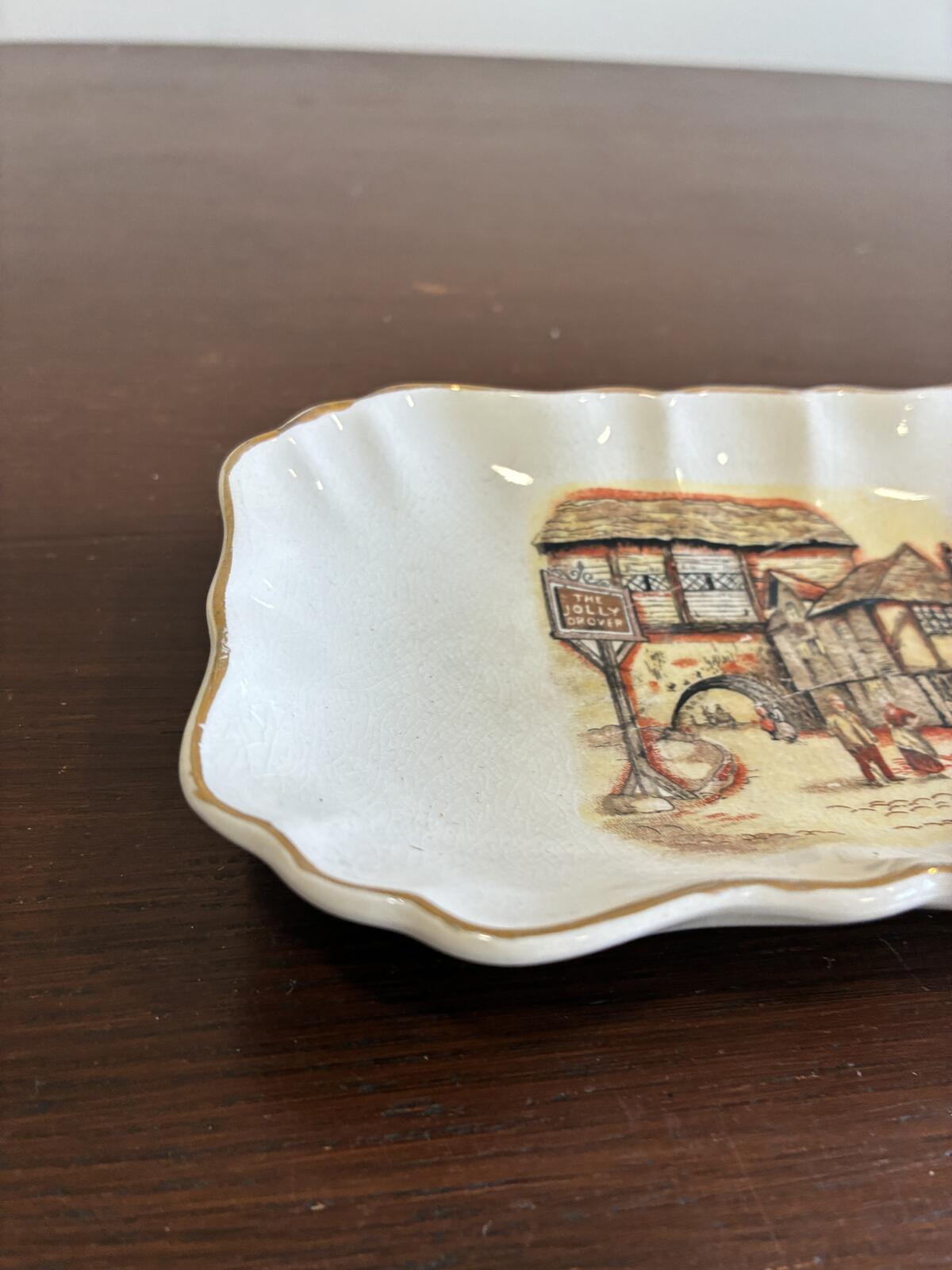 Vintage Sandland Ware Trinket Soap Dish | The Jolly Drover | English Pub Scene