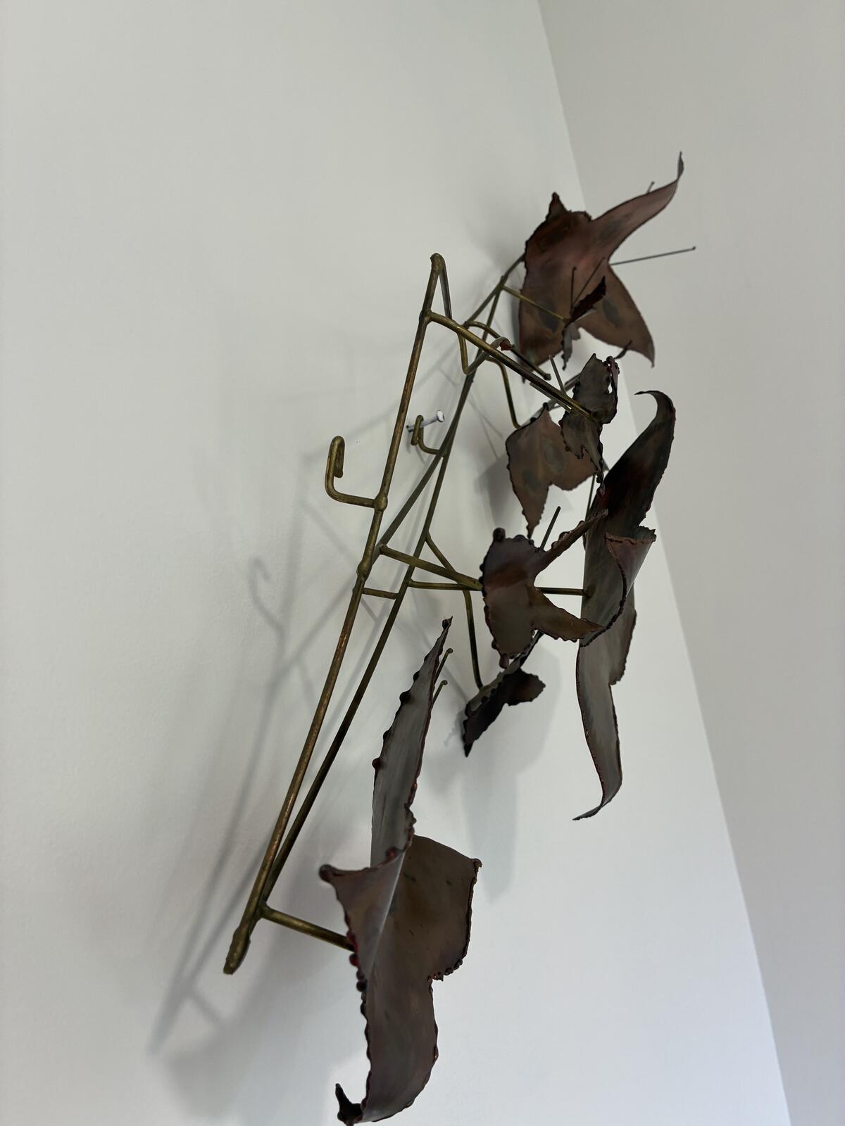 Vintage Copper Butterfly Wall Sculpture | Mid Century Modern Metal Wall Art