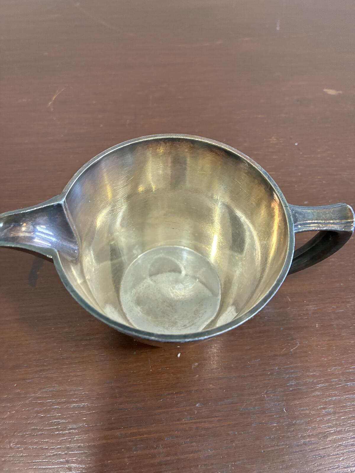 Vintage Rogers EPNS Silverplate Creamer and Sugar Bowl Set, Mid Century Silver