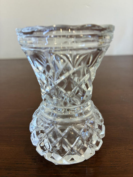 Vintage Cut Glass Toothpick Holder, Pressed Glass Table Accent