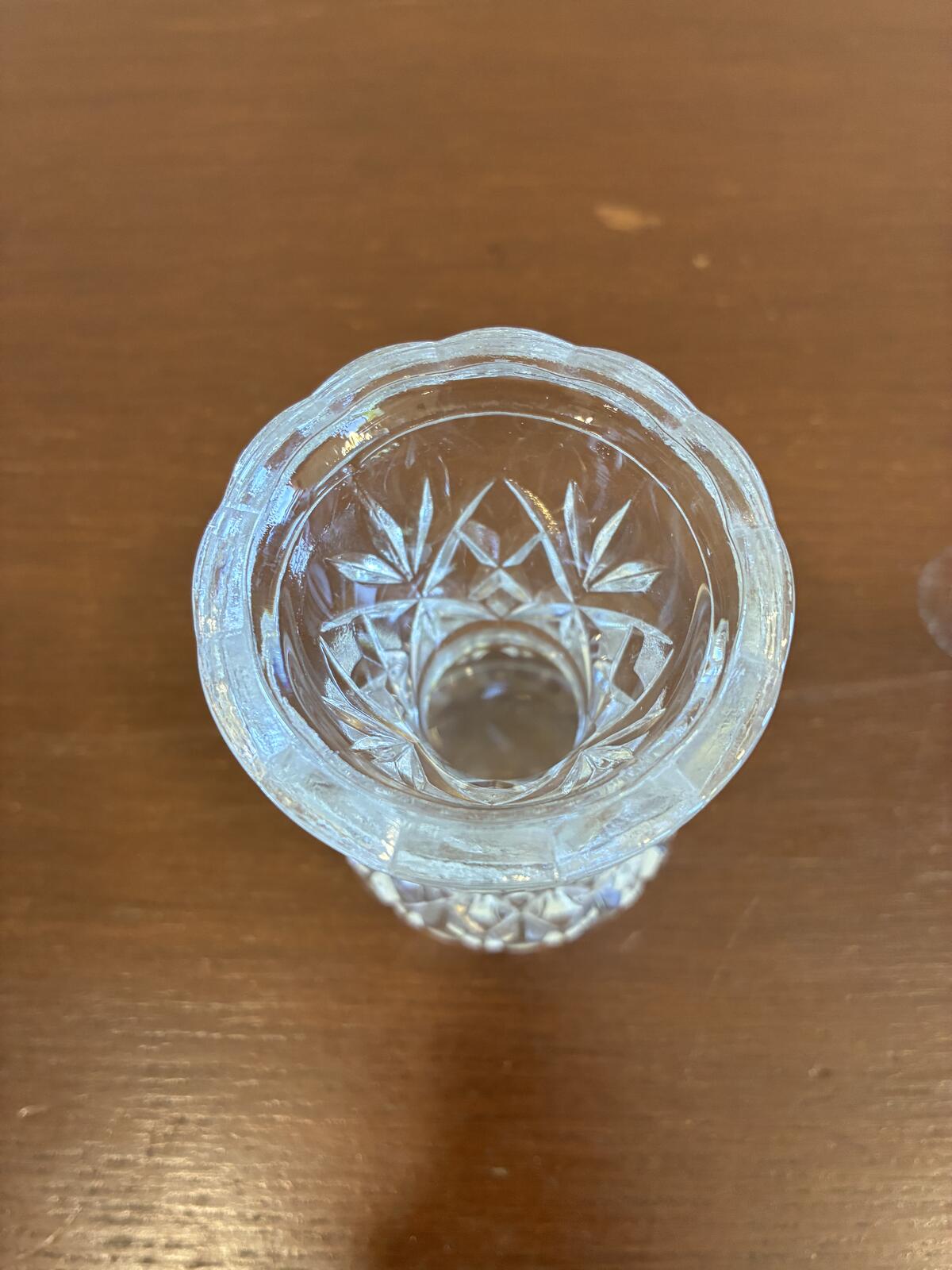 Vintage Cut Glass Toothpick Holder, Pressed Glass Table Accent