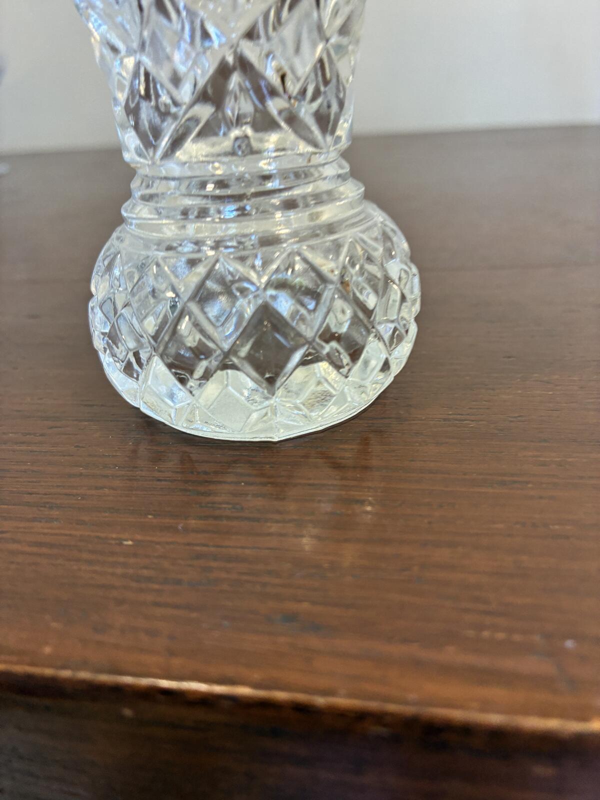 Vintage Cut Glass Toothpick Holder, Pressed Glass Table Accent