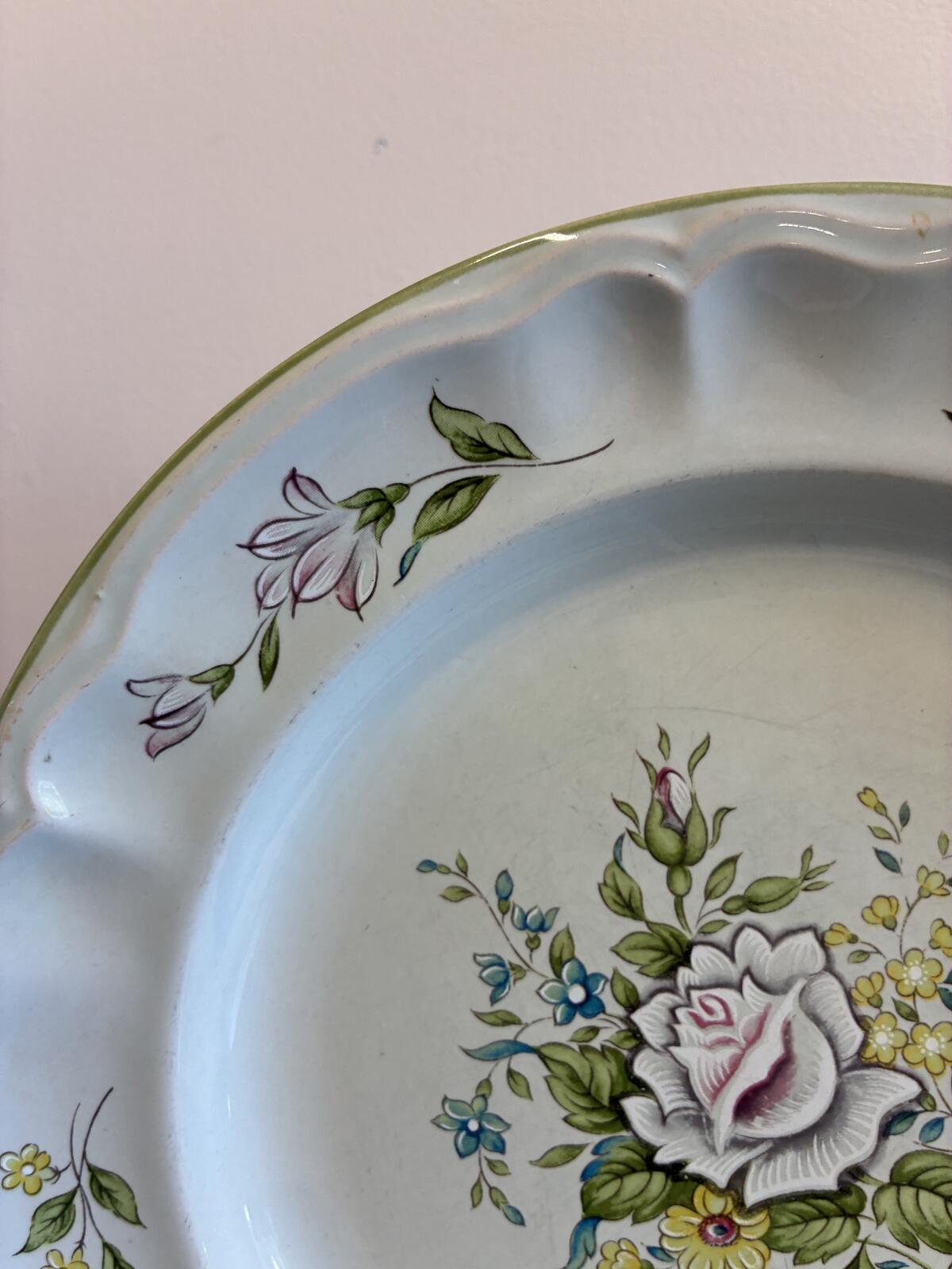 Vintage Provinstone Rose Marie Dinner Plates Set of 3, Floral Japanese Stoneware