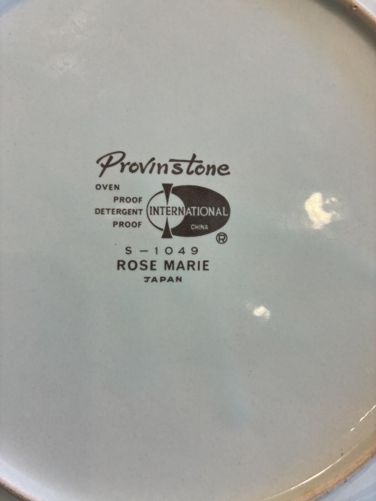 Vintage Provinstone Rose Marie Dinner Plates Set of 3, Floral Japanese Stoneware