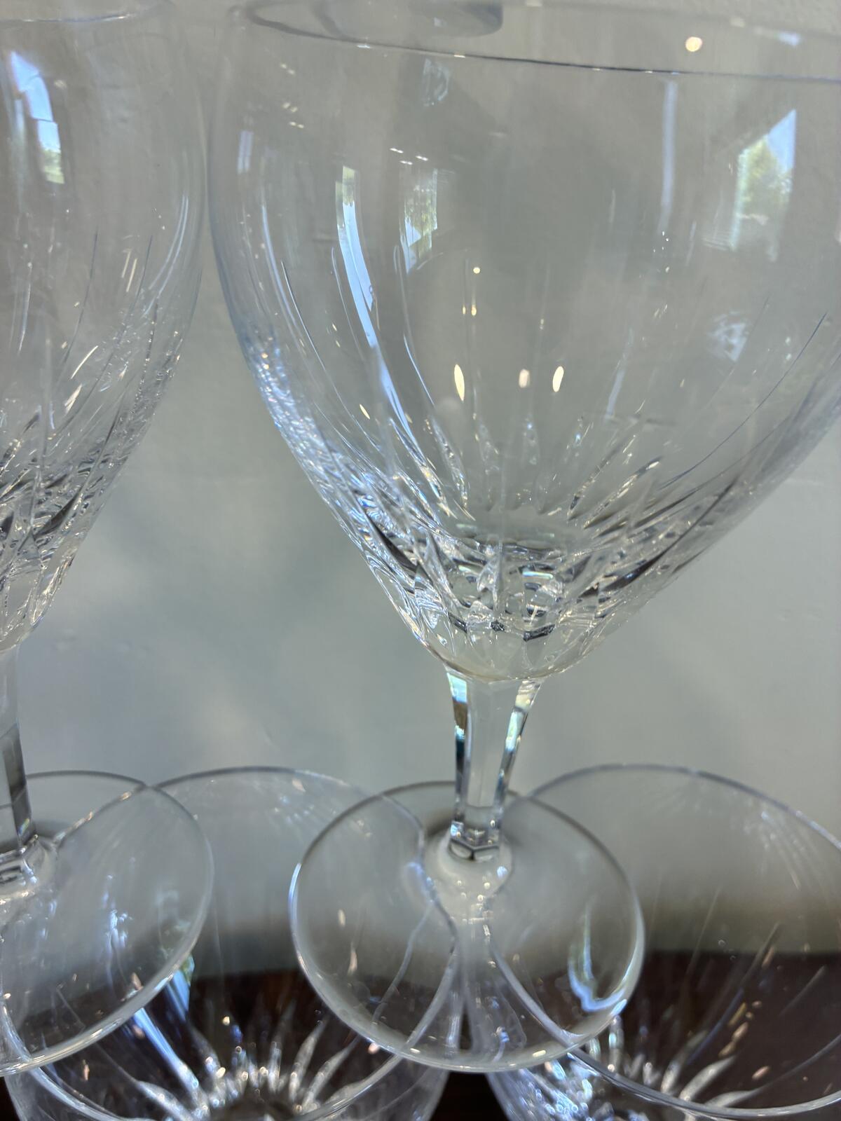 Vintage Josair Germany Crystal Water Glasses Set of 10 Elegant Stemware