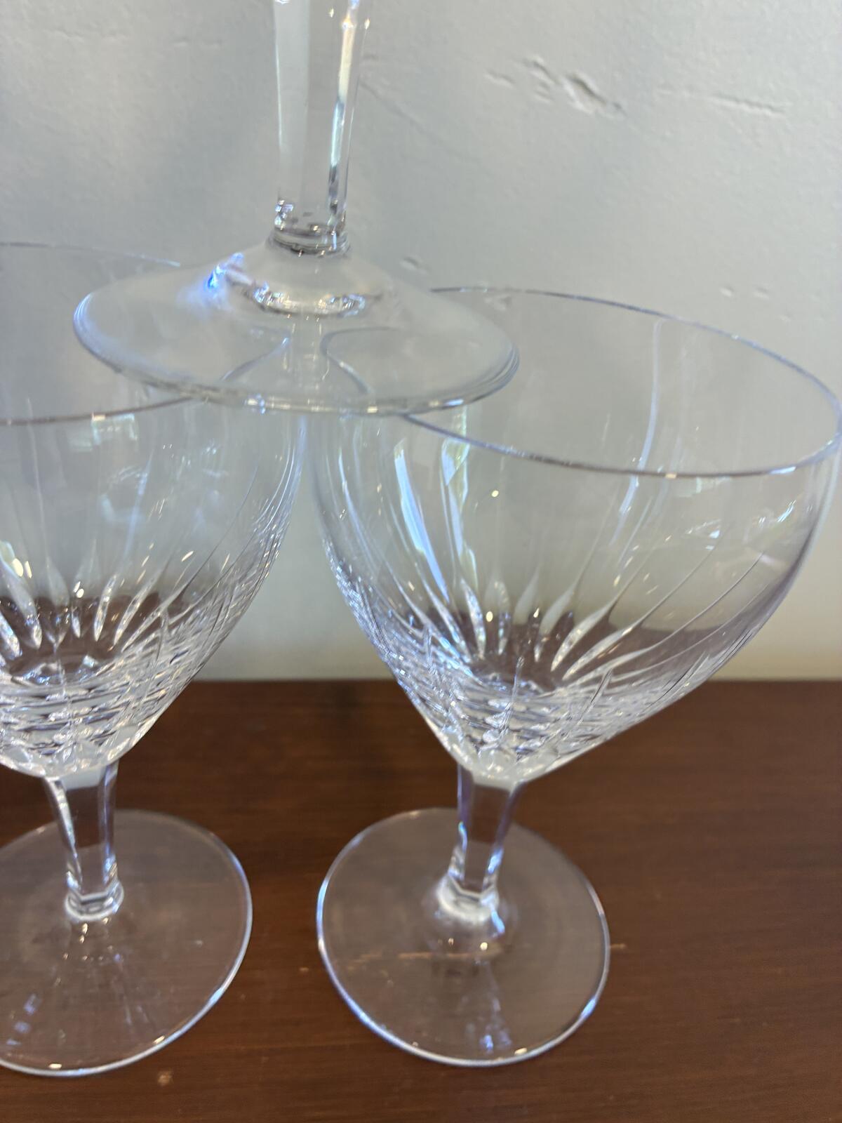 Vintage Josair Germany Crystal Water Glasses Set of 10 Elegant Stemware