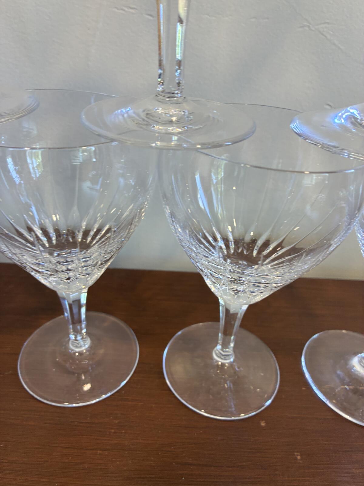 Vintage Josair Germany Crystal Water Glasses Set of 10 Elegant Stemware