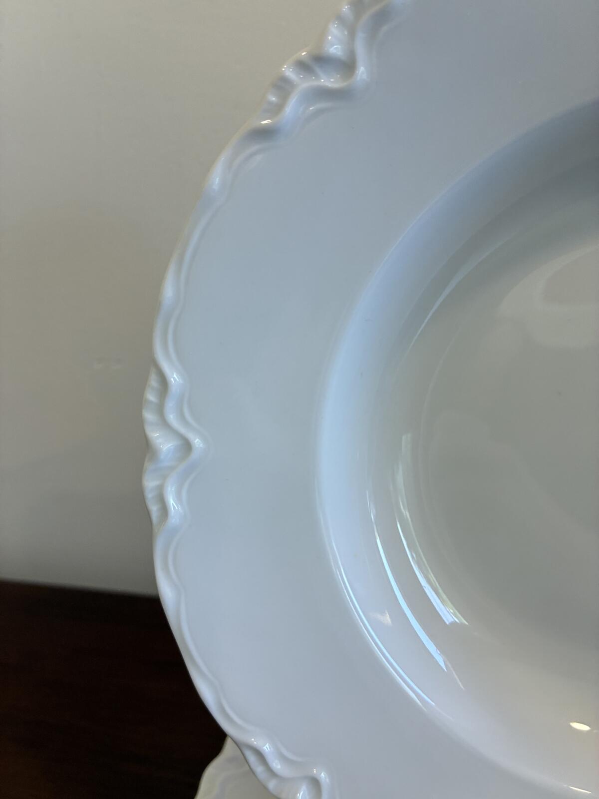 Vintage Hutschenreuther Bavaria Soup Bowls Set of 4 |Rimmed White Porcelain