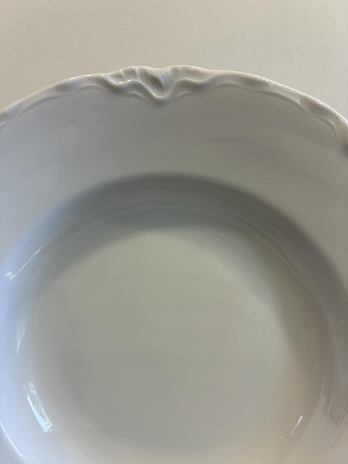 Vintage Hutschenreuther Bavaria Soup Bowls Set of 4 |Rimmed White Porcelain