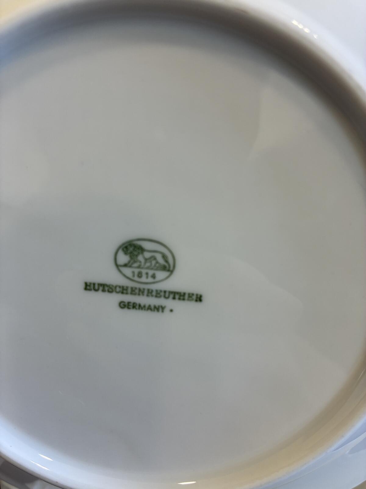 Vintage Hutschenreuther Bavaria Soup Bowls Set of 4 |Rimmed White Porcelain