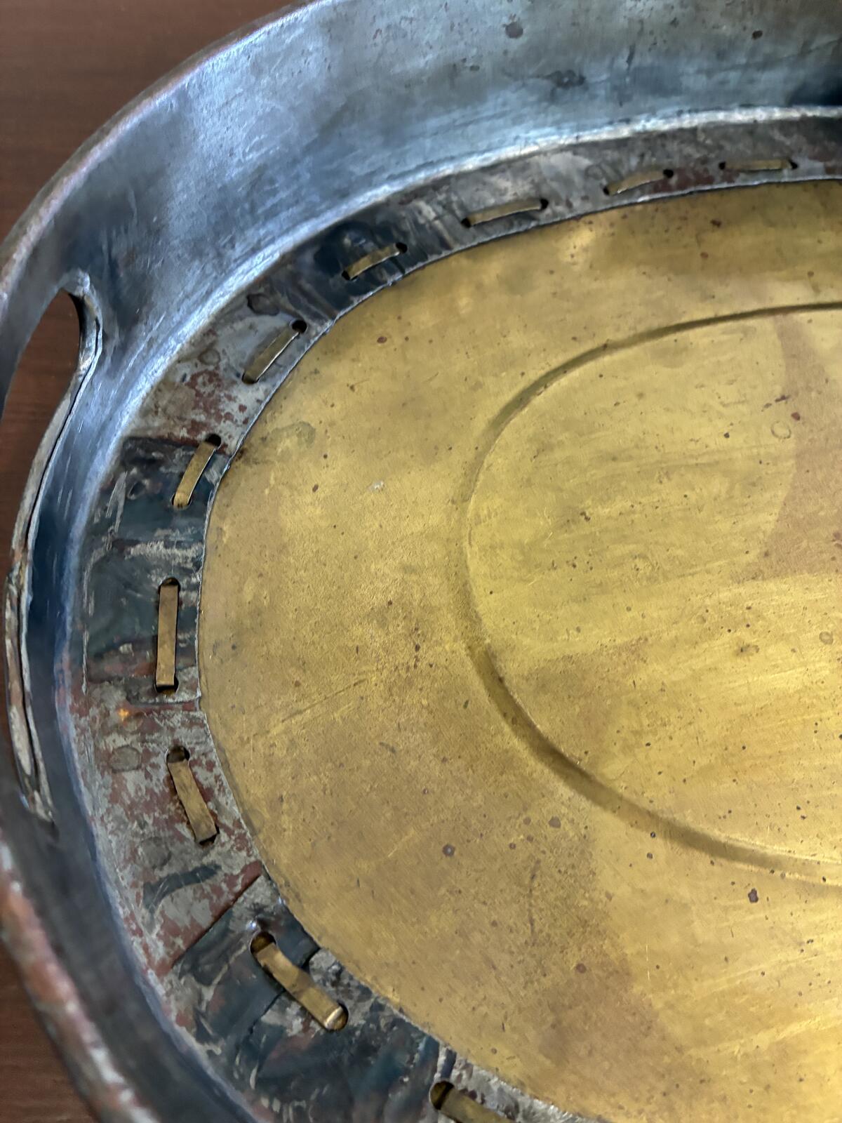 Vintage Brass Oval Serving Tray, Rustic Farmhouse Metal Tray, Hollywood Regency