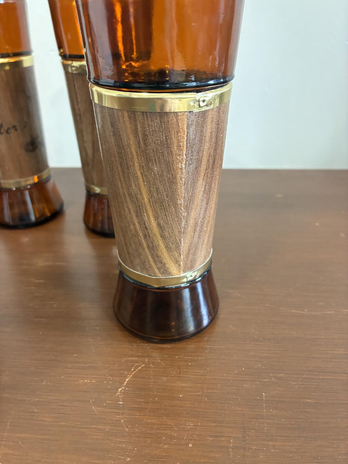 Vintage Siesta Ware Amber Glass Tumblers, Mid Century Barware, Set of 4
