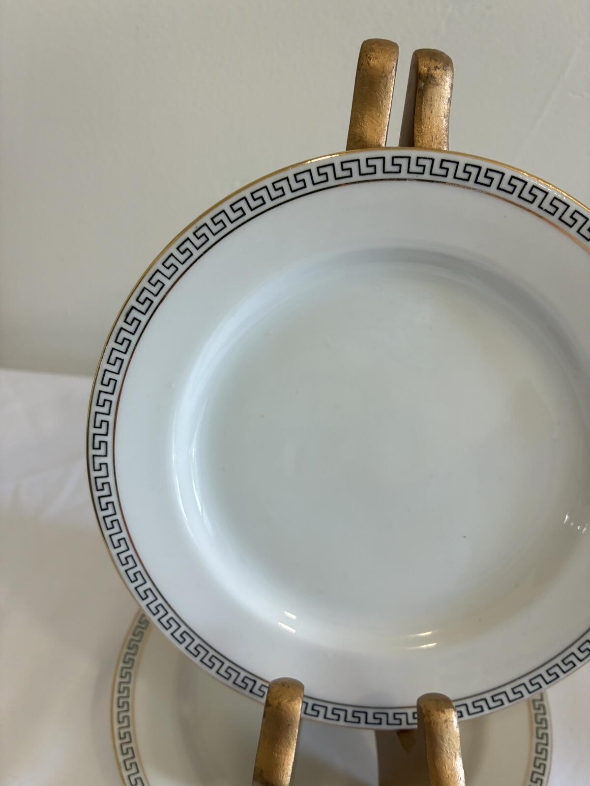 Vintage Bavaria Athens Bread Plates, Greek Key Porcelain Side Plates, Set of 2,